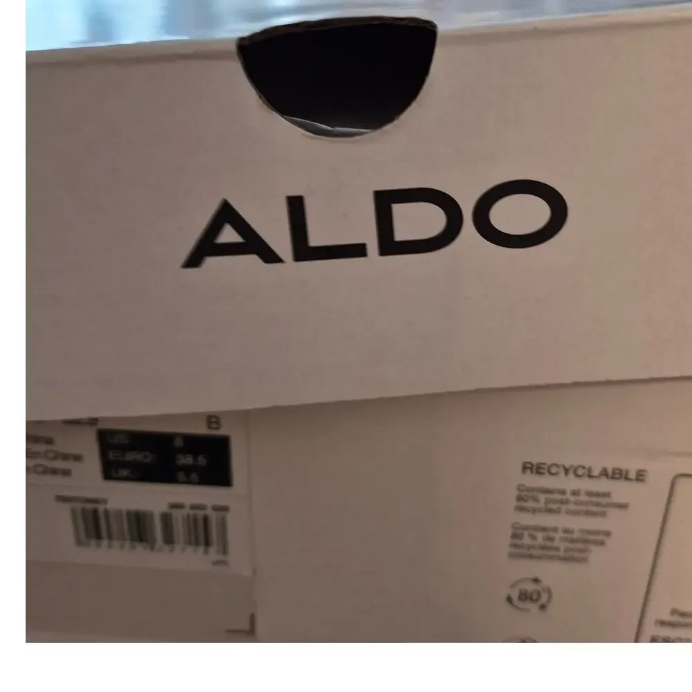 NEW ALDO Women Tritoney flat slip-on slide sandal braided straps crystal size 8